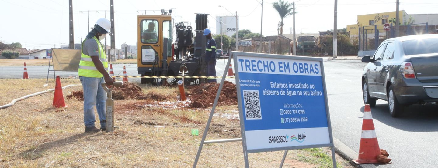 MND é utilizado para implantar reforços de rede de água em bairros de Mirassol