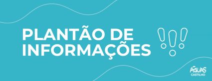 Confira os horários de atendimento da Águas Castilho neste fim de ano Confira os horários de atendimento da Águas Castilho neste fim de ano