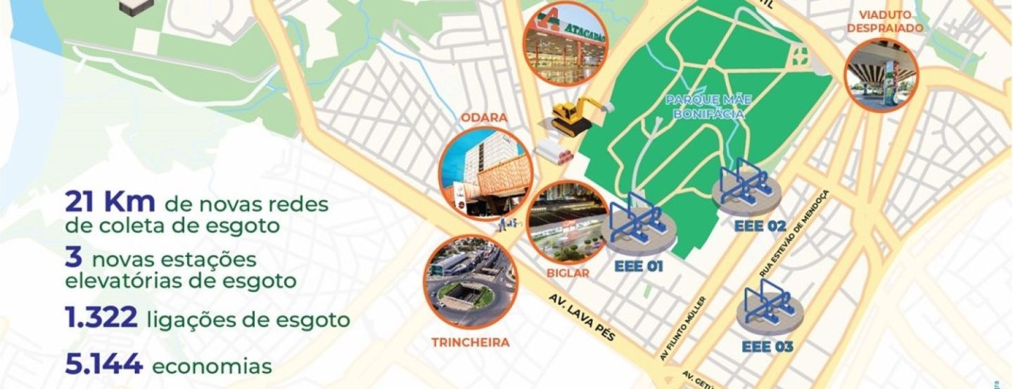 Obras do Sistema Lipa chegam ao entorno do Mãe Bonifácia